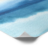 Abstracte Waterverf Lake Design Poster (Hoek)