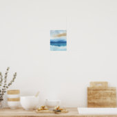 Abstracte Waterverf Lake Design Poster (Keuken)