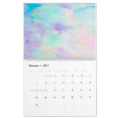 Abstracte Waterverf landschapskalender, groot Kalender (Feb 2027)