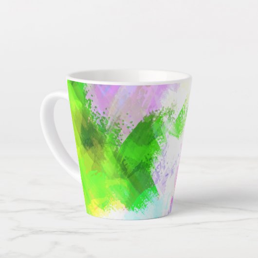 Abstracte waterverf latte mok (Linkerhoek)