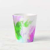 Abstracte waterverf latte mok (Voorkant)