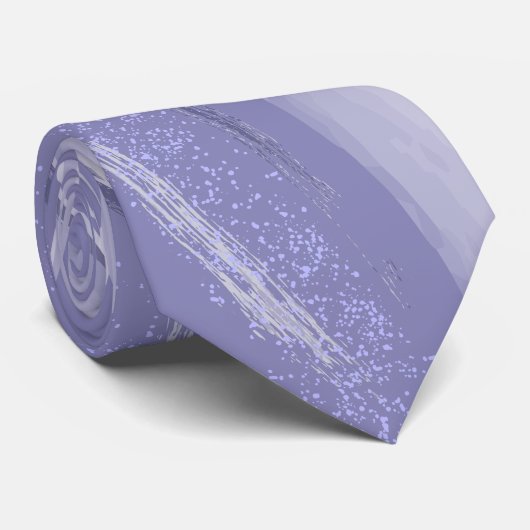 Abstracte Waterverf lavender Stropdas (Opgerold)