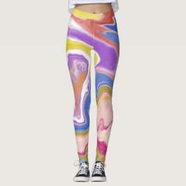 Abstracte Waterverf Leggings