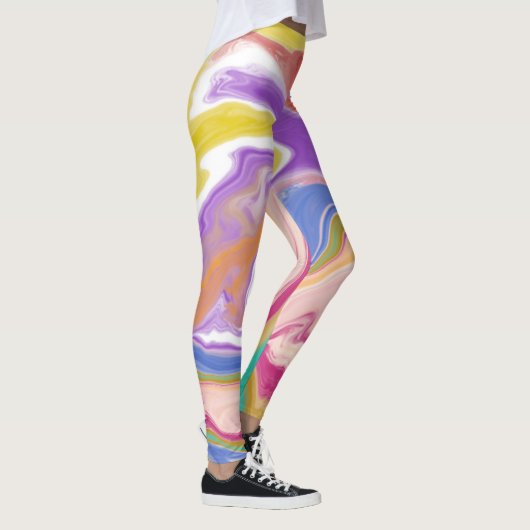 Abstracte Waterverf Leggings (Rechts)