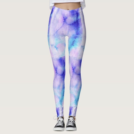Abstracte Waterverf Leggings (Voorkant)