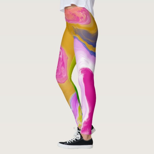 Abstracte Waterverf Leggings (Links)