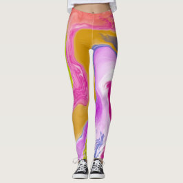 Abstracte Waterverf Leggings