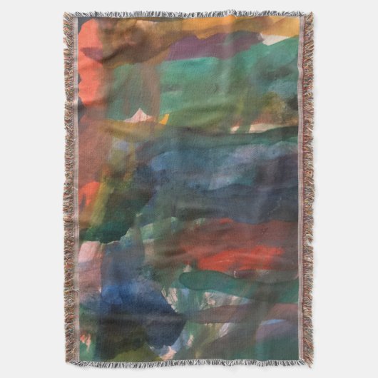 Abstracte Waterverf lijnt painterly patroonkunst Deken (Voorkant Verticaal)