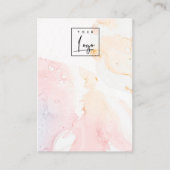 Abstracte Waterverf Logo Blank Sieraden Display Visitekaartje (Voorkant)