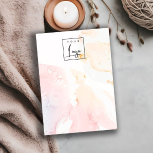 Abstracte Waterverf Logo Blank Sieraden Display Visitekaartje