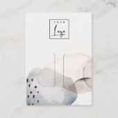 Abstracte Waterverf Logo Haarspeld Clip Display Visitekaartje (Voorkant)