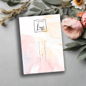 Abstracte Waterverf Logo Haarspeld Clip Display Visitekaartje