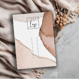 Abstracte Waterverf Logo Haarspeld Clip Display Visitekaartje