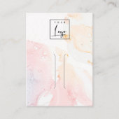 Abstracte Waterverf Logo Haarspeld Clip Display Visitekaartje (Voorkant)