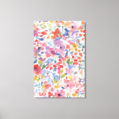 Abstracte waterverf losse bloemen canvas afdruk (Voorkant)