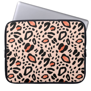 Abstracte waterverf luipaard. Dierlijke printpatro Laptop Sleeve