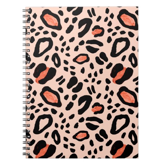 Abstracte waterverf luipaard. Dierlijke printpatro Notitieboek (Voorkant)