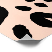 Abstracte waterverf luipaard. Dierlijke printpatro Poster (Hoek)