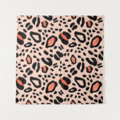 Abstracte waterverf luipaard. Dierlijke printpatro Wandkleed (Voorkant (horizontaal))