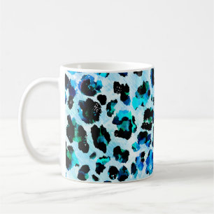 Abstracte Waterverf luipaard huidpatroon Koffiemok