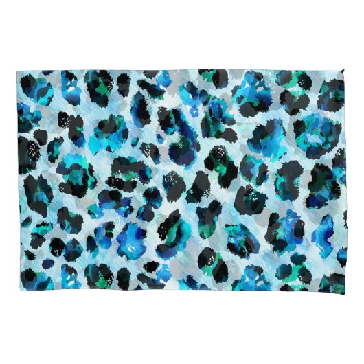 Abstracte Waterverf luipaard huidpatroon Kussensloop (Voorkant)