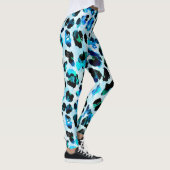 Abstracte Waterverf luipaard huidpatroon Leggings (Rechts)