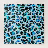 Abstracte Waterverf luipaard huidpatroon Legpuzzel (Horizontaal)
