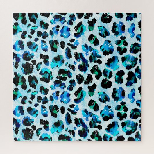 Abstracte Waterverf luipaard huidpatroon Legpuzzel (Verticaal)