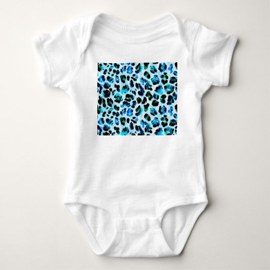 Abstracte Waterverf luipaard huidpatroon Romper (Voorkant)