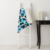 Abstracte Waterverf luipaard huidpatroon Sherpa Deken (In situ)