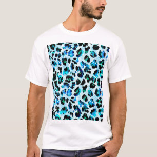 Abstracte Waterverf luipaard huidpatroon T-shirt