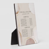 Abstracte Waterverf Luxury Gold Shapes Price Menu Fotoplaat (Zijkant)