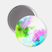 Abstracte waterverf magneet (Voorkant / Achterkant)