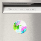 Abstracte waterverf magneet (Insitu (Vaatwasser))