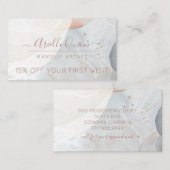 Abstracte Waterverf Makeup Artist Kortingskaartje (Voorkant / Achterkant)