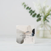 Abstracte Waterverf Makeup Artist Square Bu Vierkante Visitekaartje (Staand voorkant)