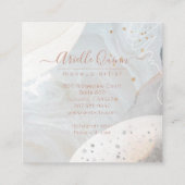 Abstracte Waterverf Makeup Artist Vierkante Visitekaartje (Achterkant)