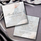 Abstracte Waterverf Makeup Artist Vierkante Visitekaartje