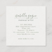 Abstracte Waterverf Makeup Artist Vierkante Visitekaartje (Achterkant)