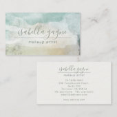 Abstracte Waterverf Makeup Artist Visitekaartje (Voorkant / Achterkant)