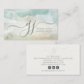 Abstracte Waterverf Makeup Artist Visitekaartje (Voorkant / Achterkant)