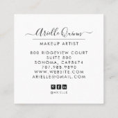 Abstracte Waterverf Makeup Artistist Visitekaartje (Achterkant)