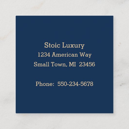 Abstracte Waterverf Mannelijk Vierkant Visitekaart Vierkante Visitekaartje (Achterkant)