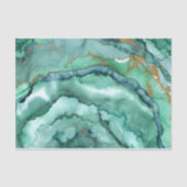 Abstracte Waterverf Marble Groen Turquoise Tissuepapier (Voorkant)