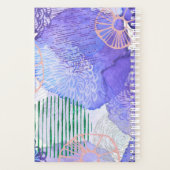 Abstracte Waterverf Mariene Flora Art Monogram Planner (Achterkant)