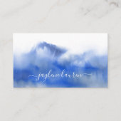 Abstracte Waterverf marineblauw Visitekaartje (Voorkant)