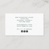 Abstracte Waterverf Massagetherapie Groen Visitekaartje (Achterkant)