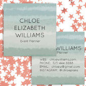 Abstracte Waterverf met Bleek strooisel Vierkante Visitekaartje