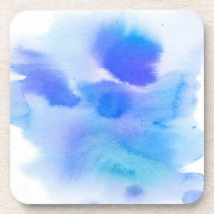 Abstracte waterverf met de hand geschilderde achte bier onderzetter