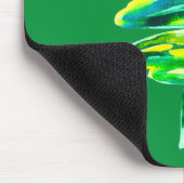 Abstracte waterverf met groene kerstboom muismat (Hoek)